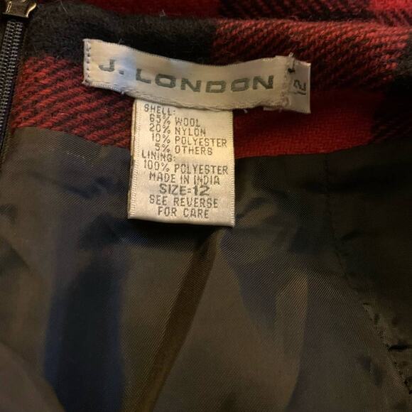 J London wool blend tartan skirt sz 12 - Picture 5 of 7
